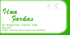 ilma farkas business card